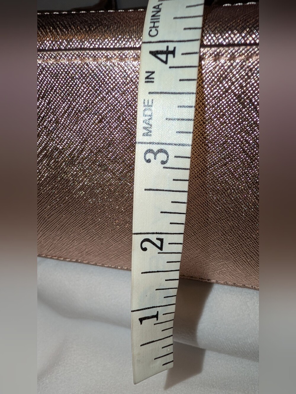 Kate Spade Rose Gold Glitter Fabric Shoulder Tote Bag EUC - Picture 10 of 13